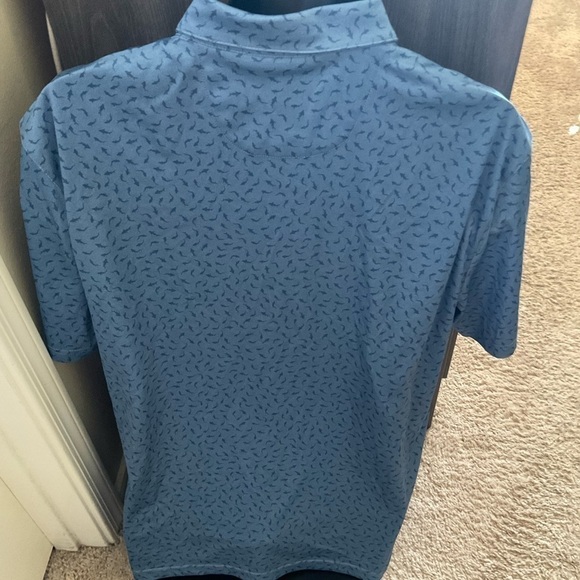 Men’s used size L large play dry Greg Norman golf polo shirt blue - Picture 3 of 3